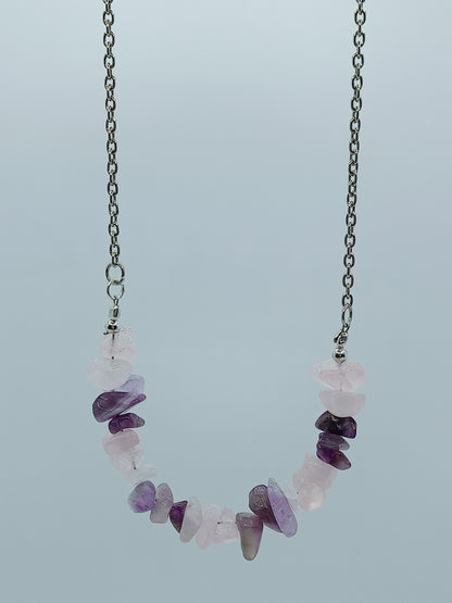 Rose quads & Amethyst Neckpiece set