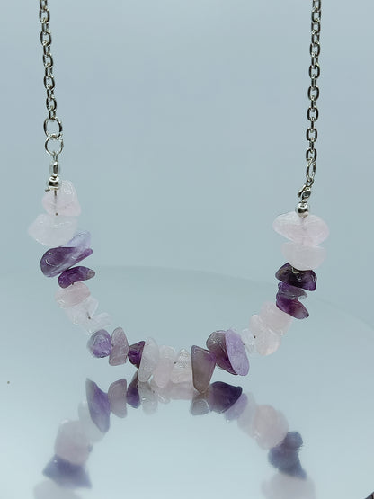 Rose quads & Amethyst Neckpiece set