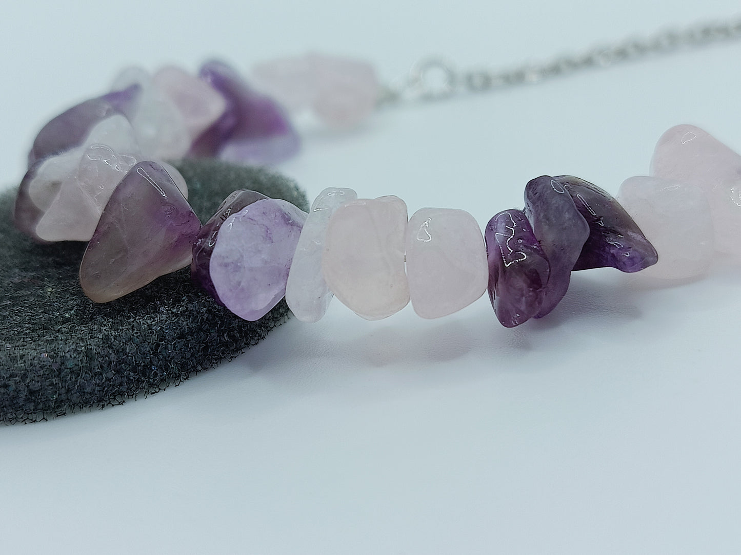 Rose quads & Amethyst Neckpiece set