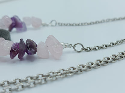 Rose quads & Amethyst Neckpiece set