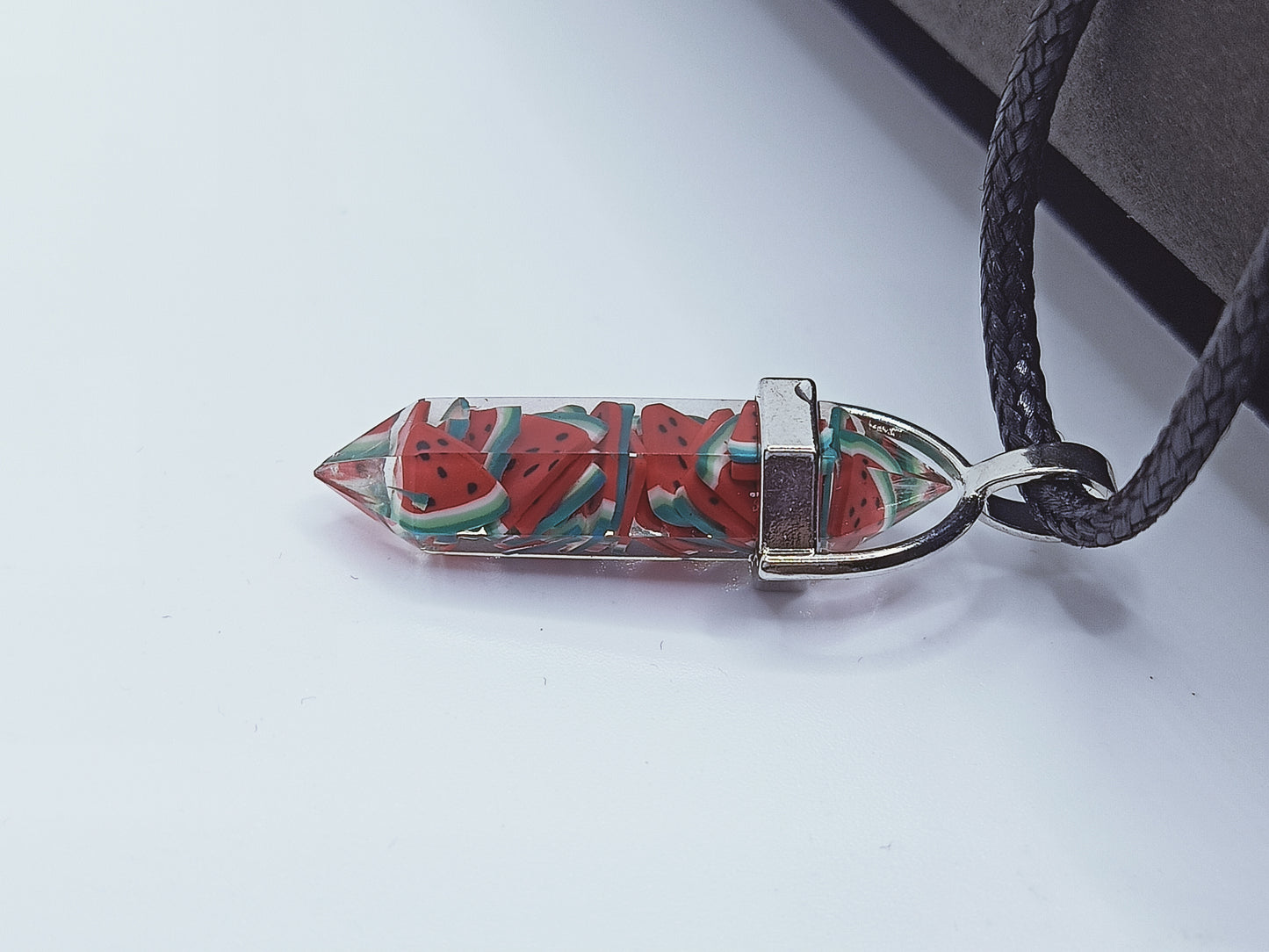 Resin bullet pendant (Watermelon in side)