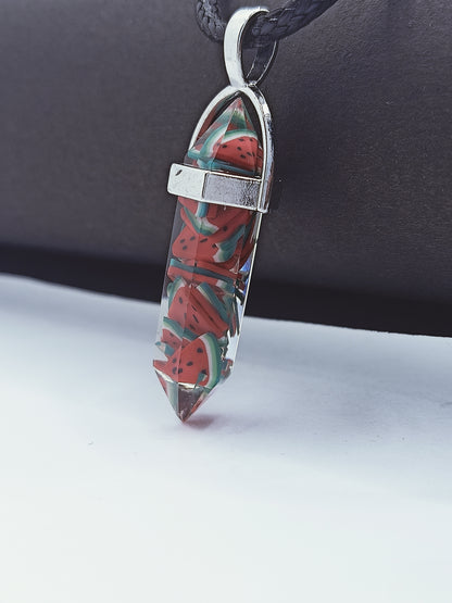 Resin bullet pendant (Watermelon in side)