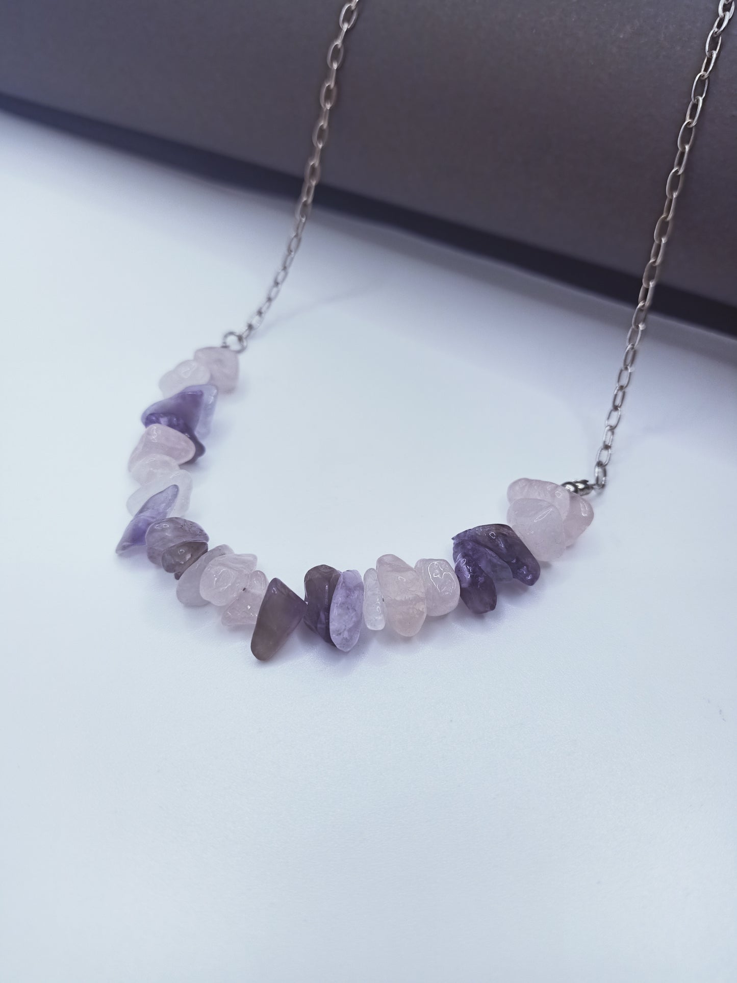 Rose quads & Amethyst Neckpiece set