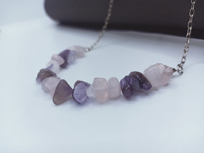 Rose quads & Amethyst Neckpiece set