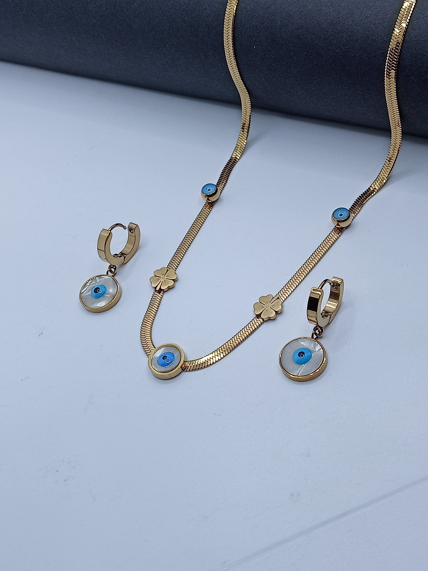 Anti Tarnished Evil eye Set