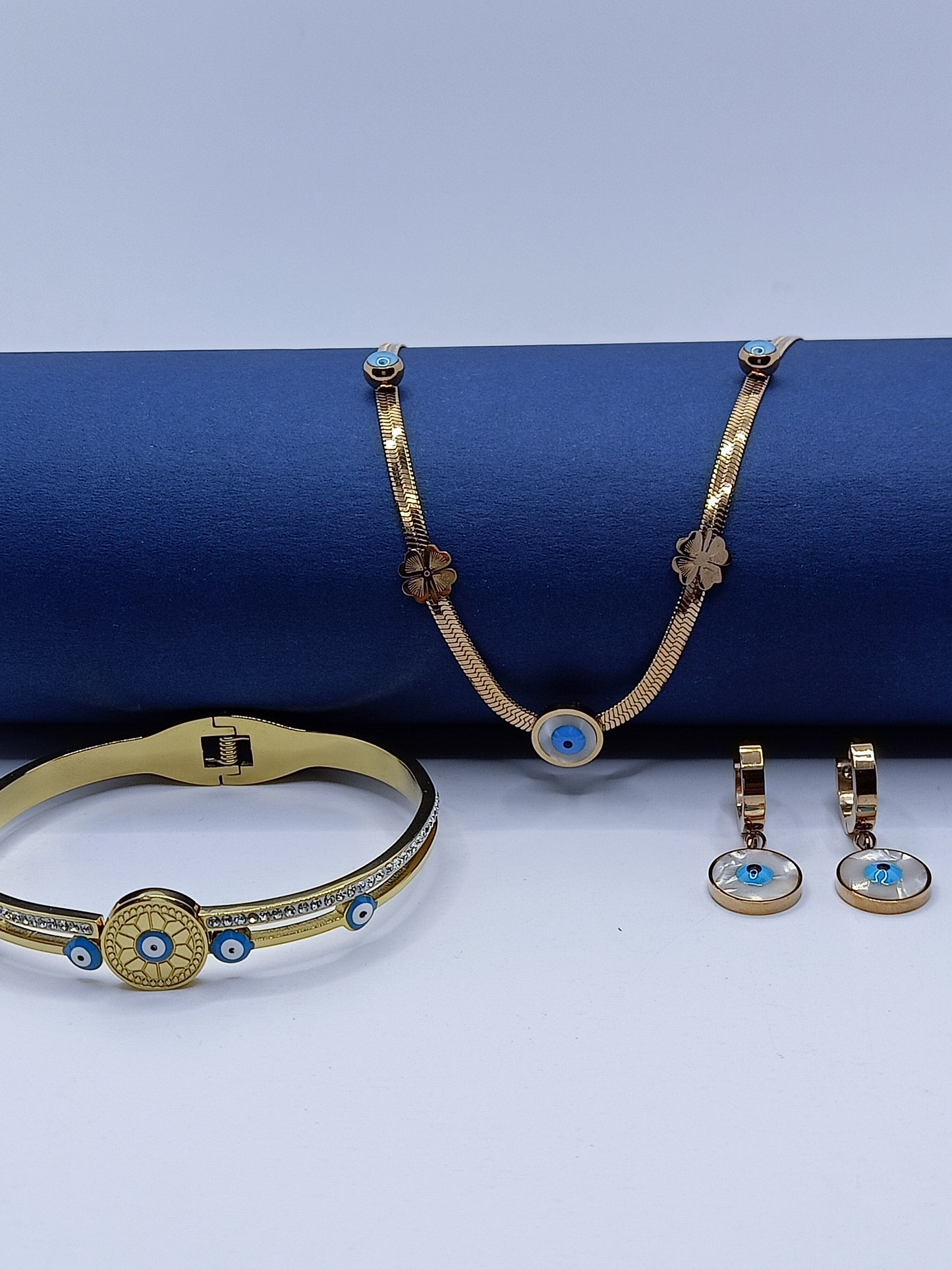 Anti Tarnished Evil eye Set