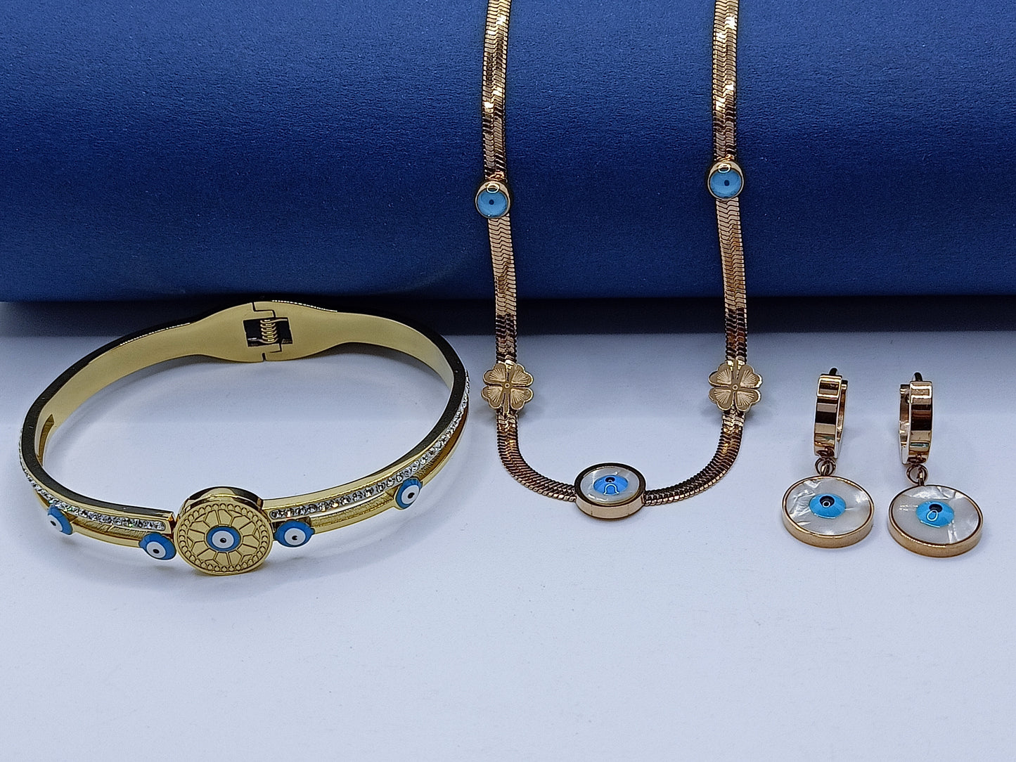 Anti Tarnished Evil eye Set