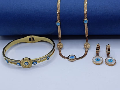 Anti Tarnished Evil eye Set