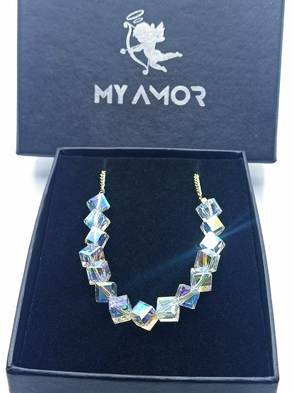 Crystal Cube Bracelet (Multi Color Shine)