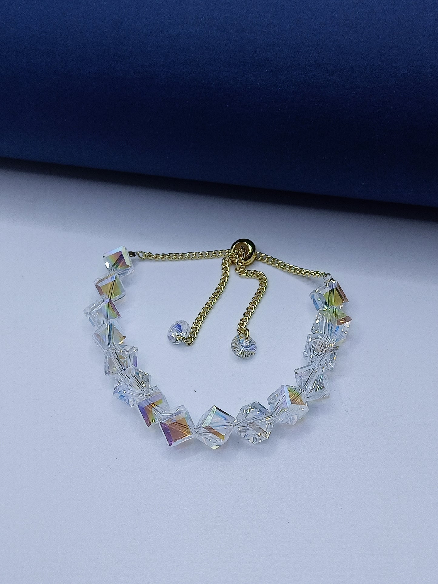 Crystal Cube Bracelet (Multi Color Shine)