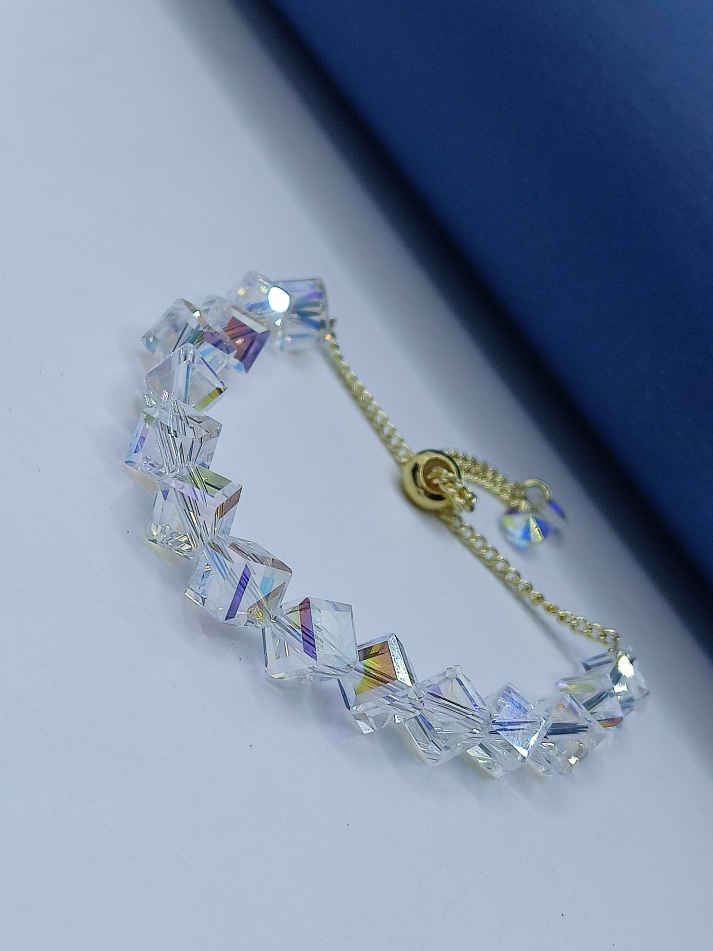 Crystal Cube Bracelet (Multi Color Shine)