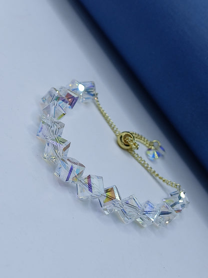 Crystal Cube Bracelet (Multi Color Shine)