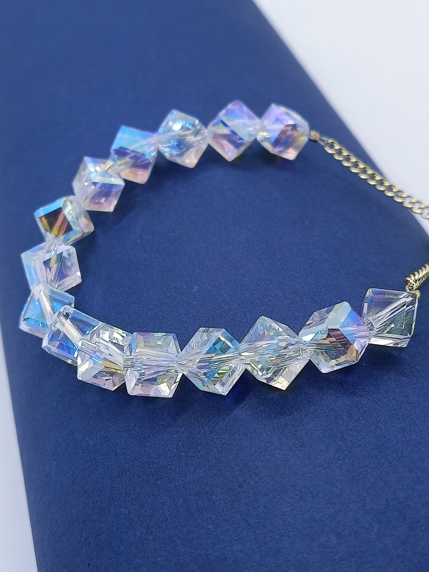 Crystal Cube Bracelet (Multi Color Shine)