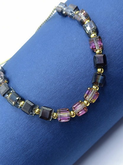 Crystal Cube Bracelet (Multi Color Shine)