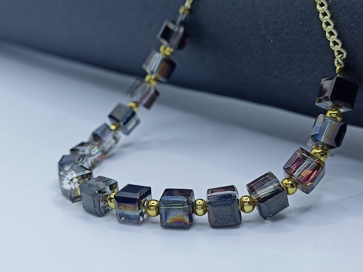 Crystal Cube Bracelet (Multi Color Shine)