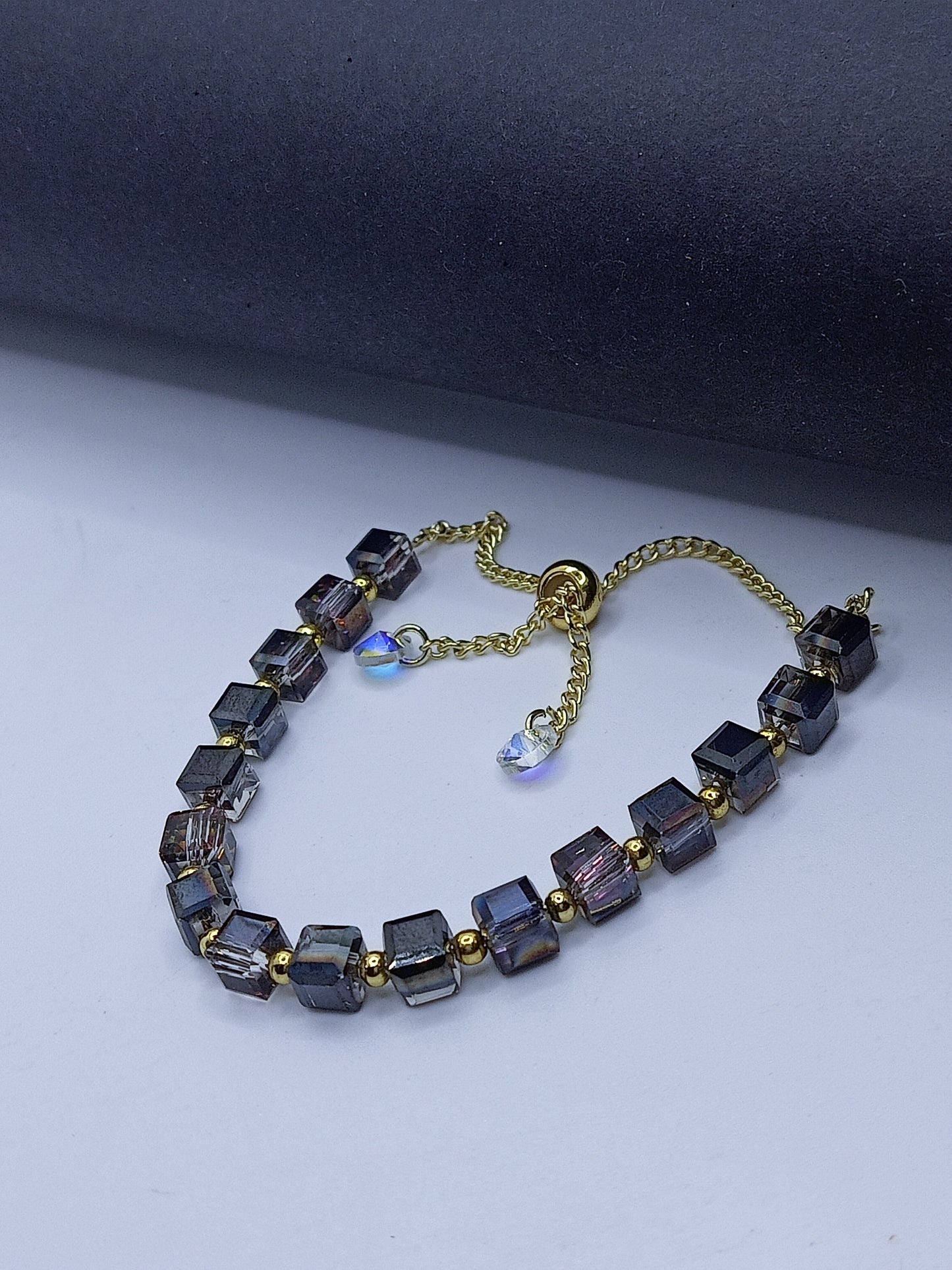 Crystal Cube Bracelet (Multi Color Shine)