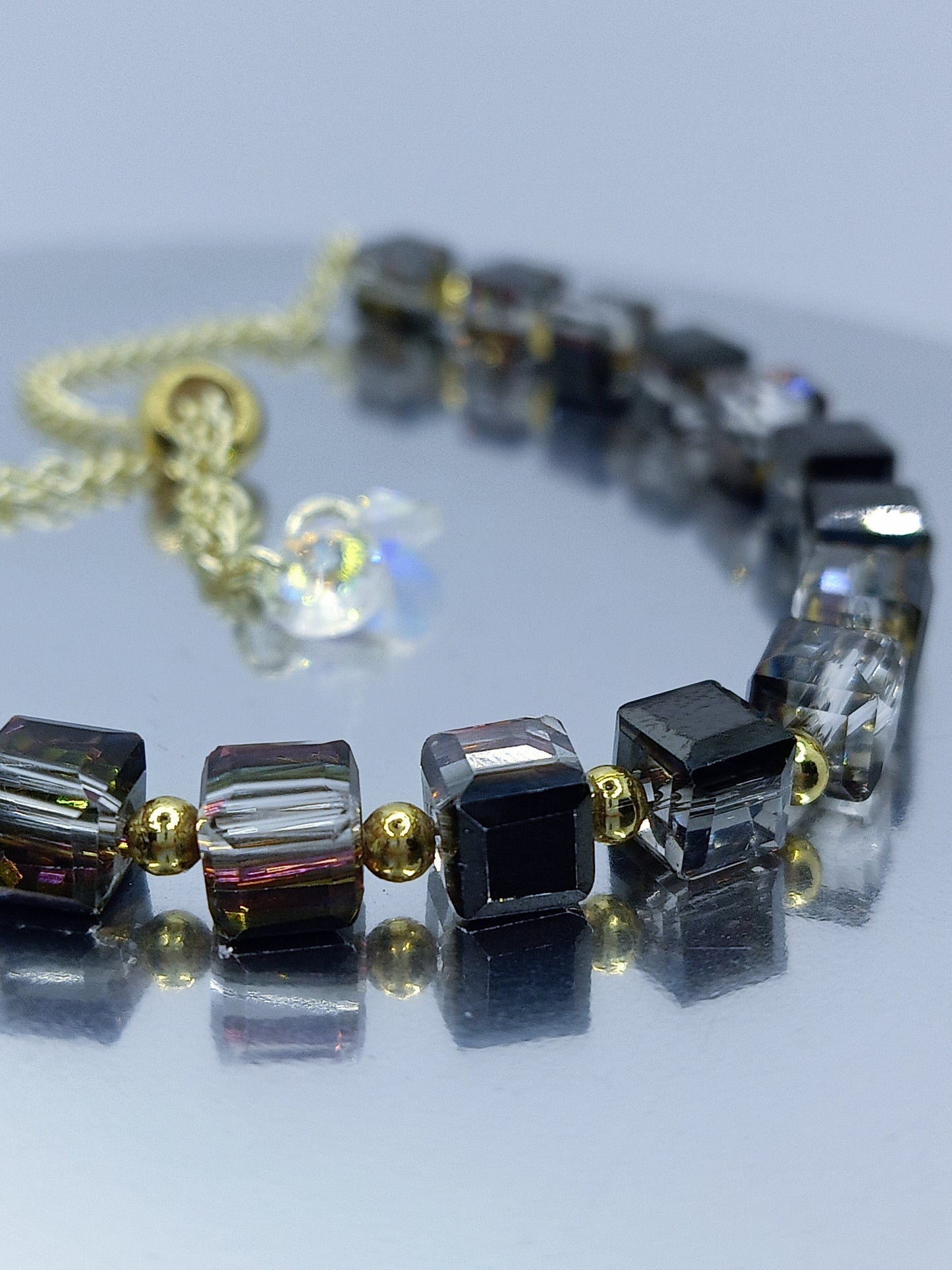 Crystal Cube Bracelet (Multi Color Shine)