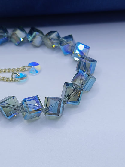 Crystal Cube Bracelet (Multi Color Shine)