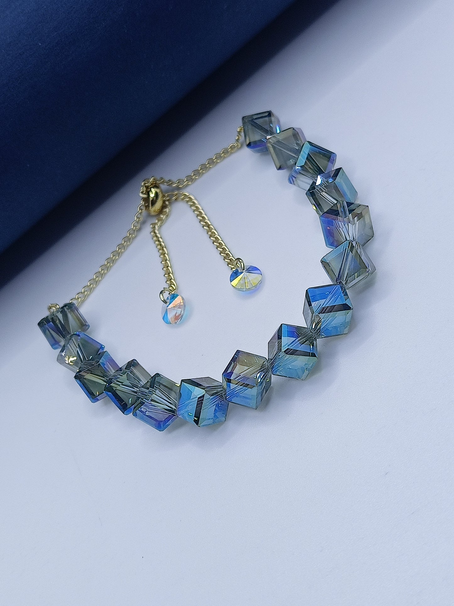 Crystal Cube Bracelet (Multi Color Shine)