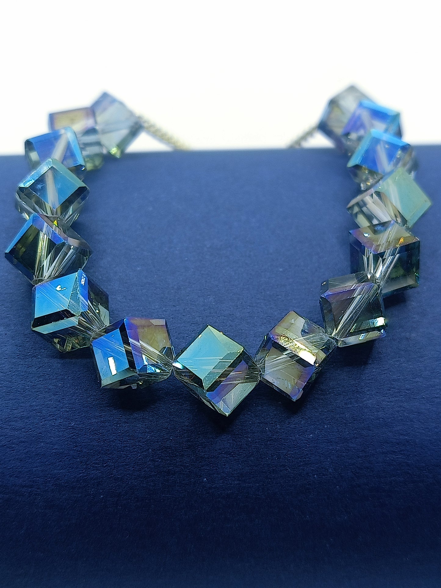 Crystal Cube Bracelet (Multi Color Shine)