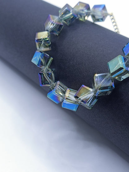 Crystal Cube Bracelet (Multi Color Shine)