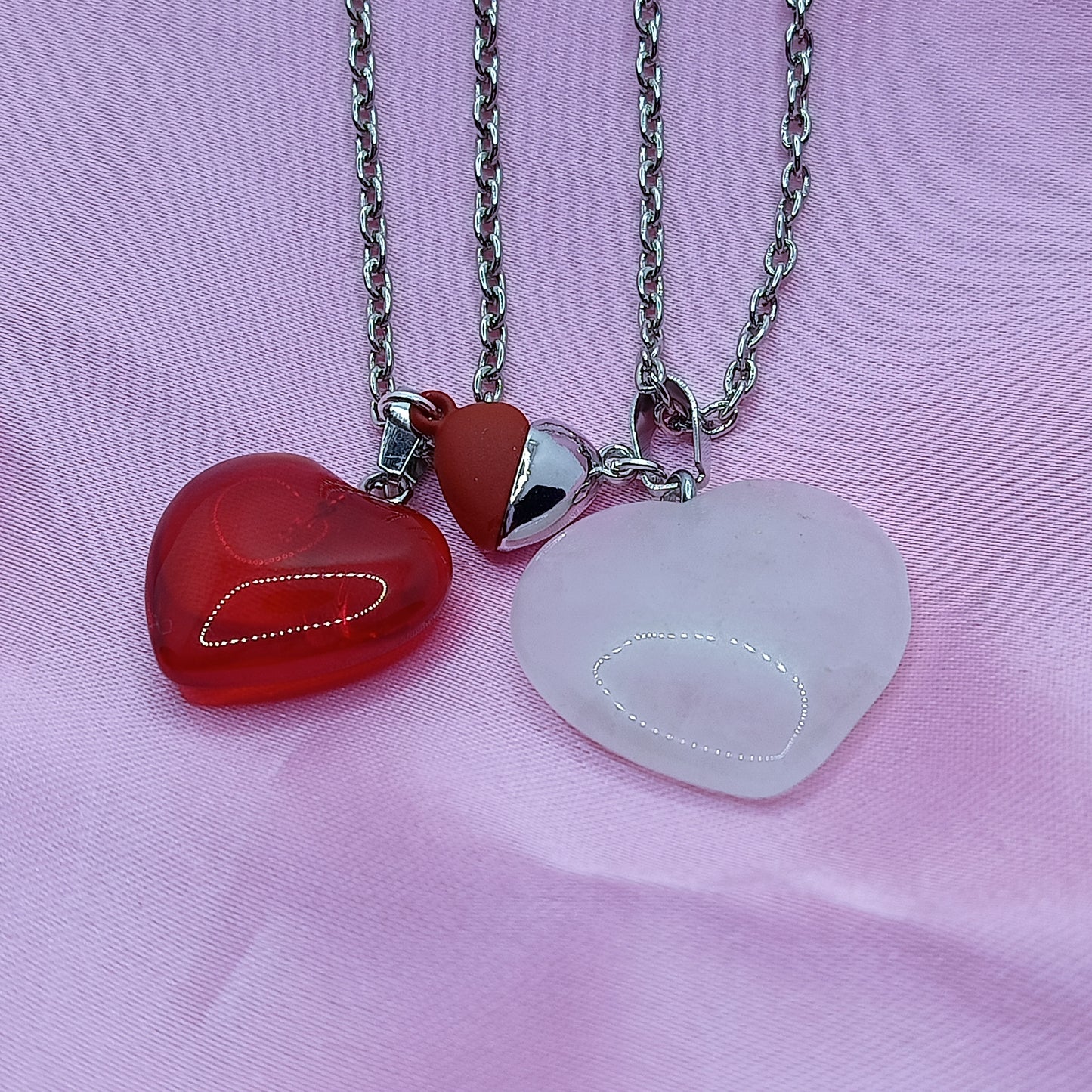 Love Heart Couple Necklace