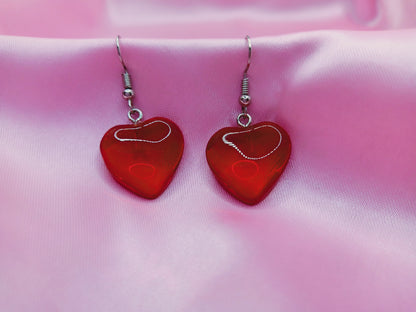 Red Heart Earrings